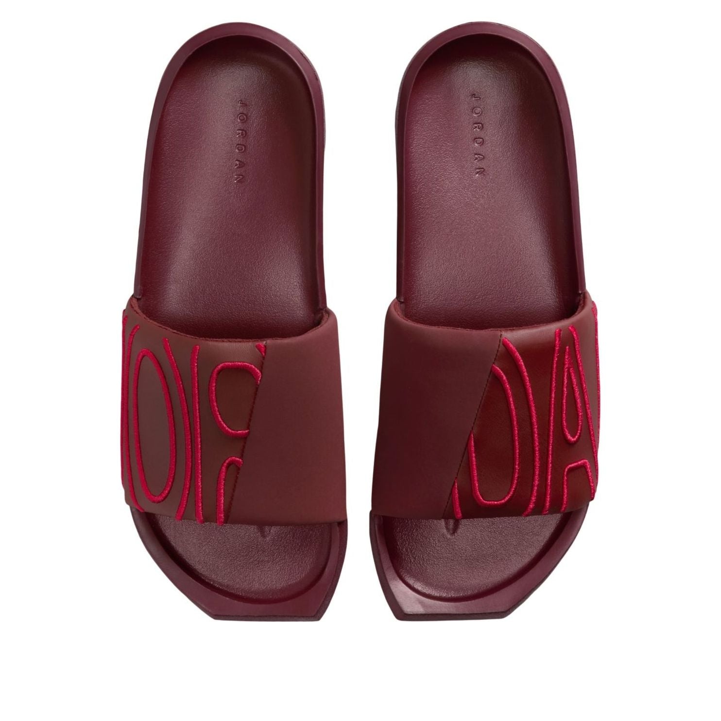 Кроссовки (WMNS) Air Jordan NOLA Slide 'Dark Team Red Hibiscus' — фото 4