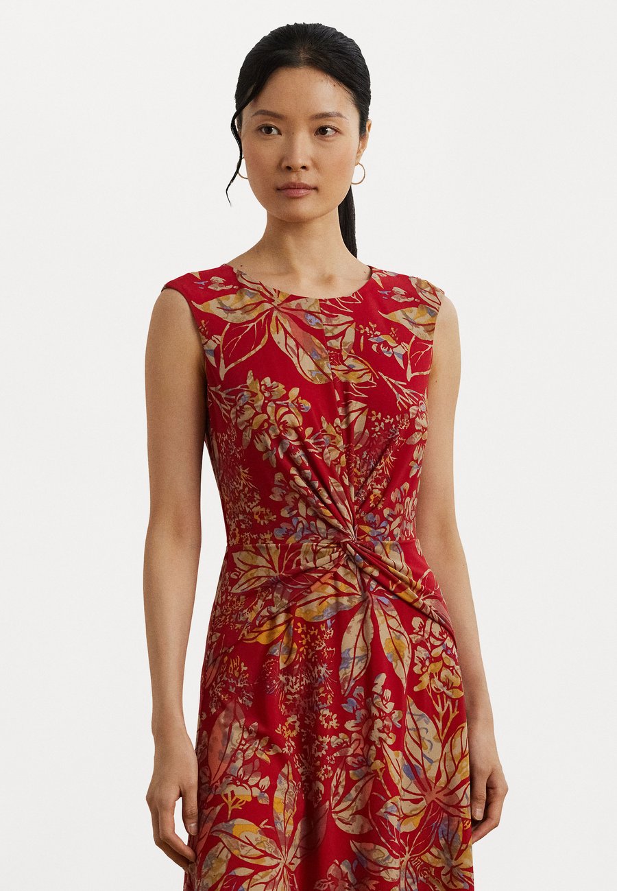 

Платье Lauren Ralph Lauren Petite Floral Twist Front Stretch Jersey Dress, Red