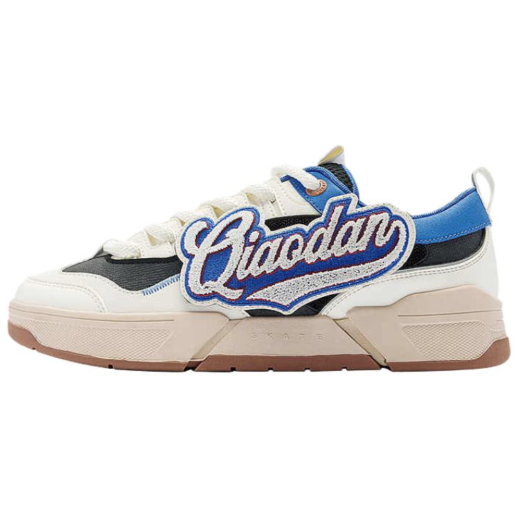 

QIAODAN Кроссовки Bread Shoes с противоскользящим износостойким низким верхом для скейтборда, мужские, белые, синие