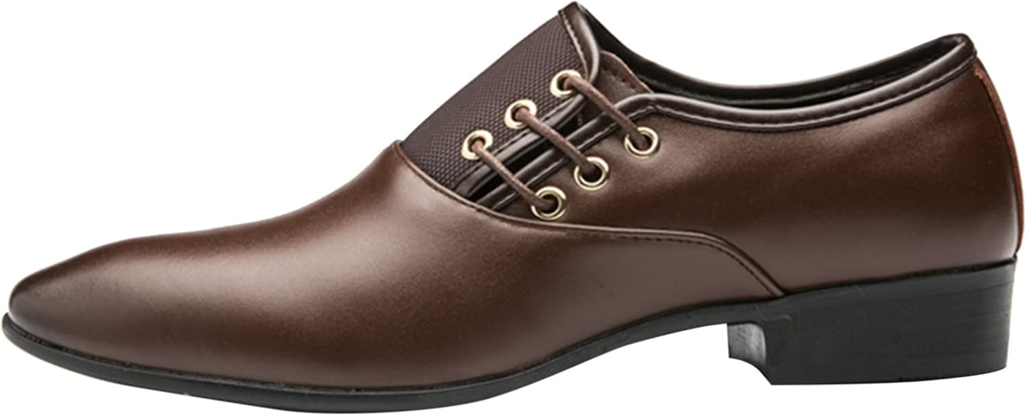 

Мужские классические оксфорды Hbeylia, деловые формальные туфли с шнуровкой на 4 отверстия, британский стиль, легкая кожаная обувь на смокинг, заостренный носок, удобные туфли для принца, офиса, свадьбы, деловые туфли с крыльями, Brown-3