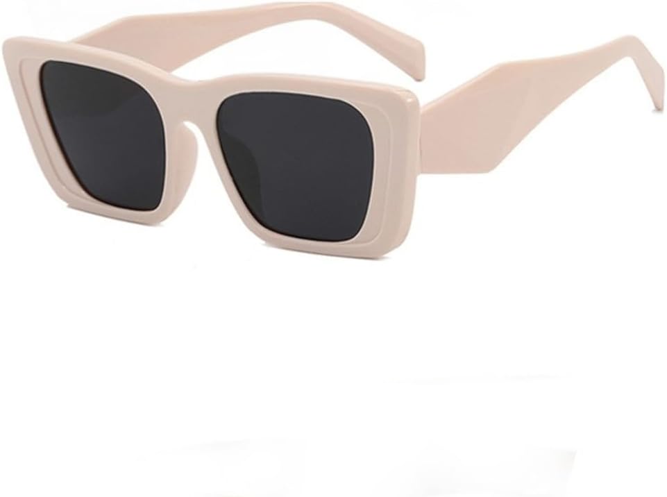 

Женские солнцезащитные очки в стиле панк «Кошачий глаз» с защитой от УФ-излучения UV400 для занятий спортом на открытом воздухе, бега и езды на велосипеде UYPTK, Beige Gray