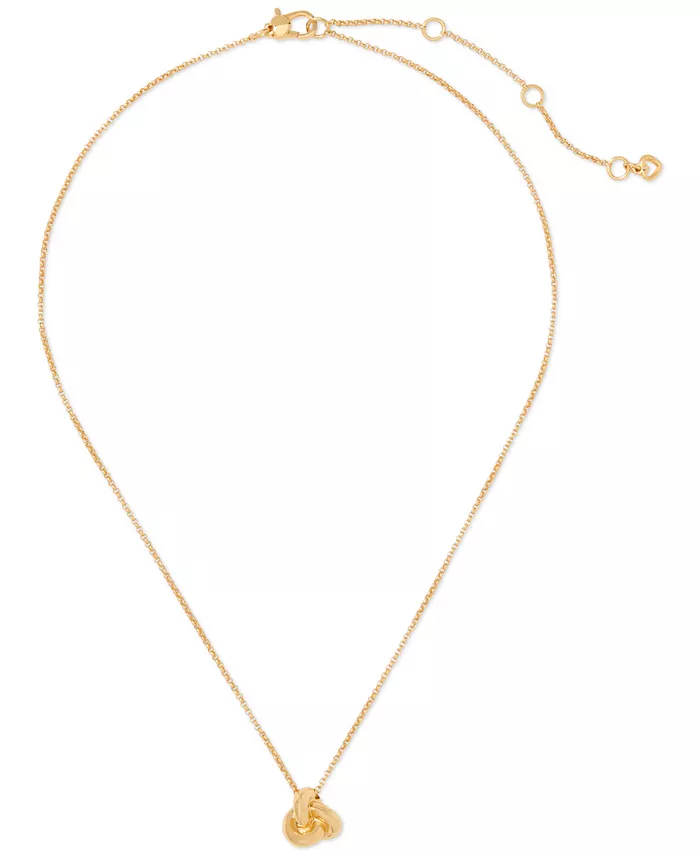 

Ожерелье с полированной подвеской «Узел любви», 16 дюймов + удлинитель 3 дюйма kate spade new york, желтый