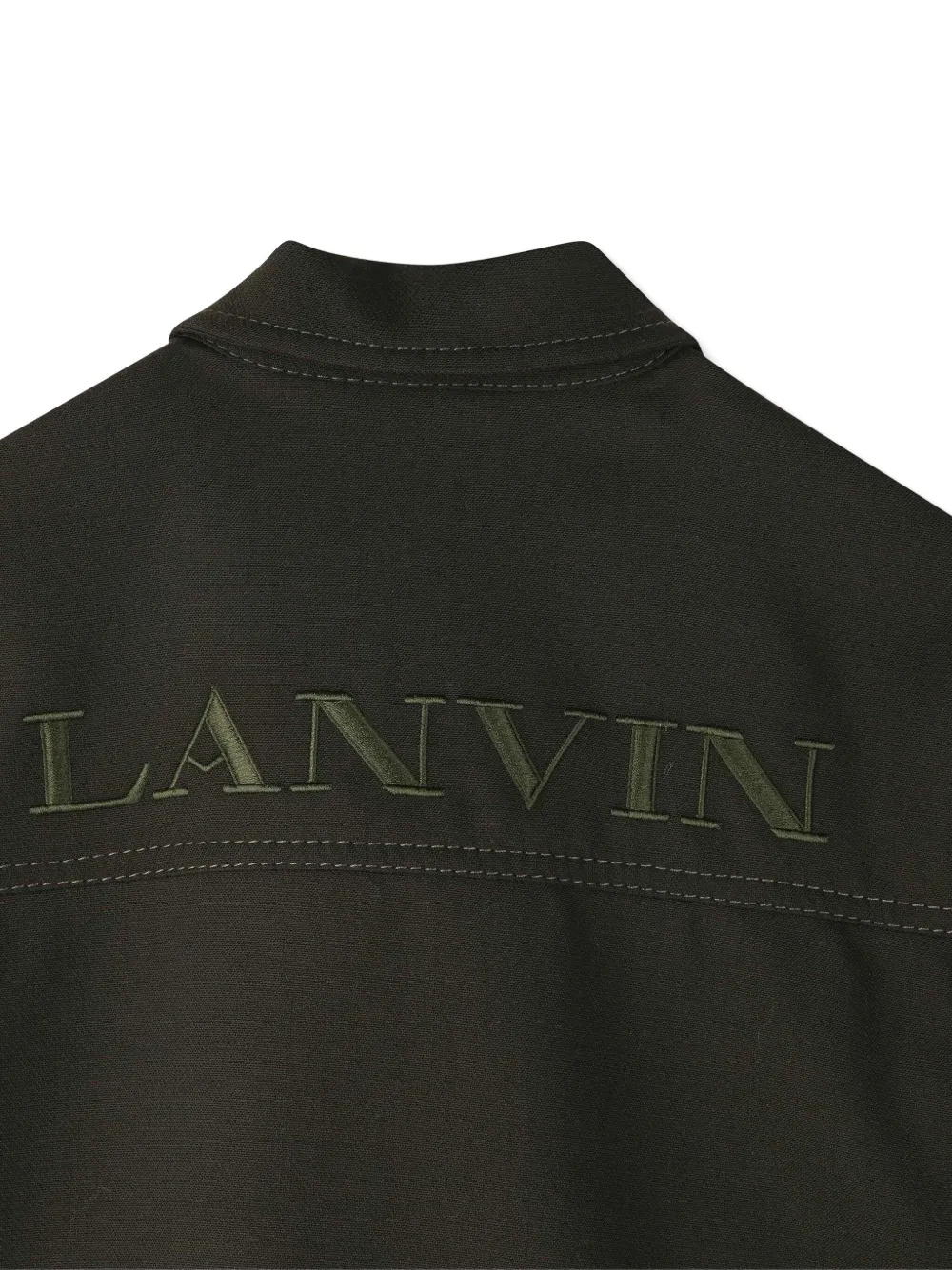 Укороченная куртка с вышитым логотипом Lanvin Enfant, черный — фото 3