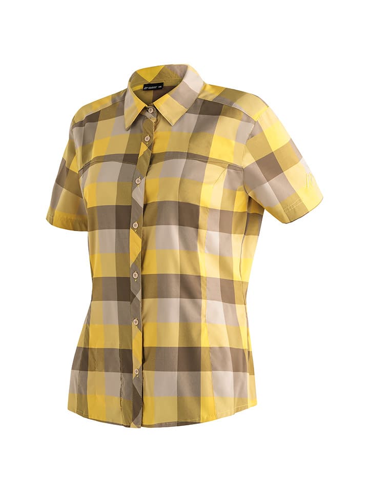 

Функциональная рубашка Кендра желто-серого цвета Maier Sports