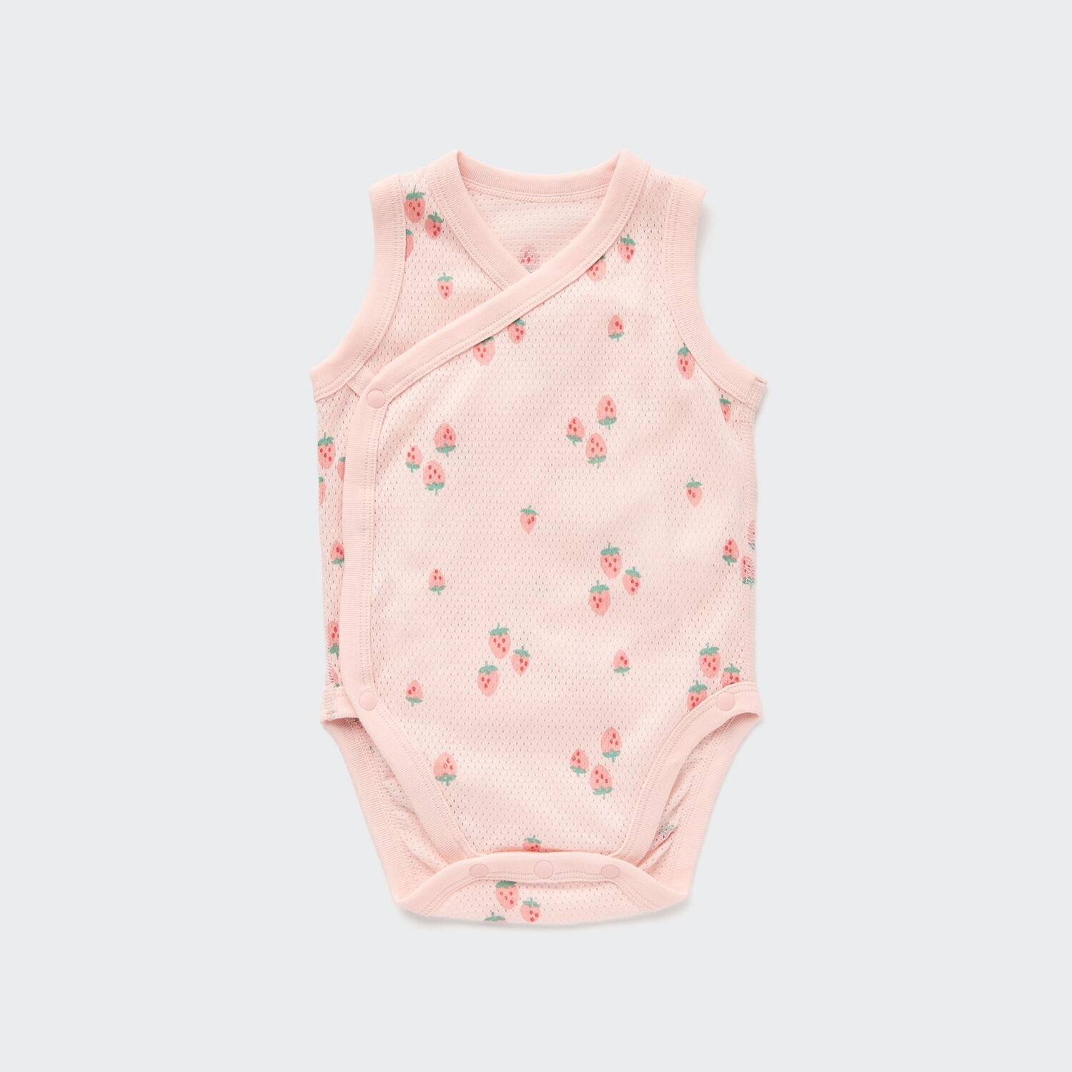 

Боди UNIQLO Joy of Print из хлопковой сетки без рукавов, розовый