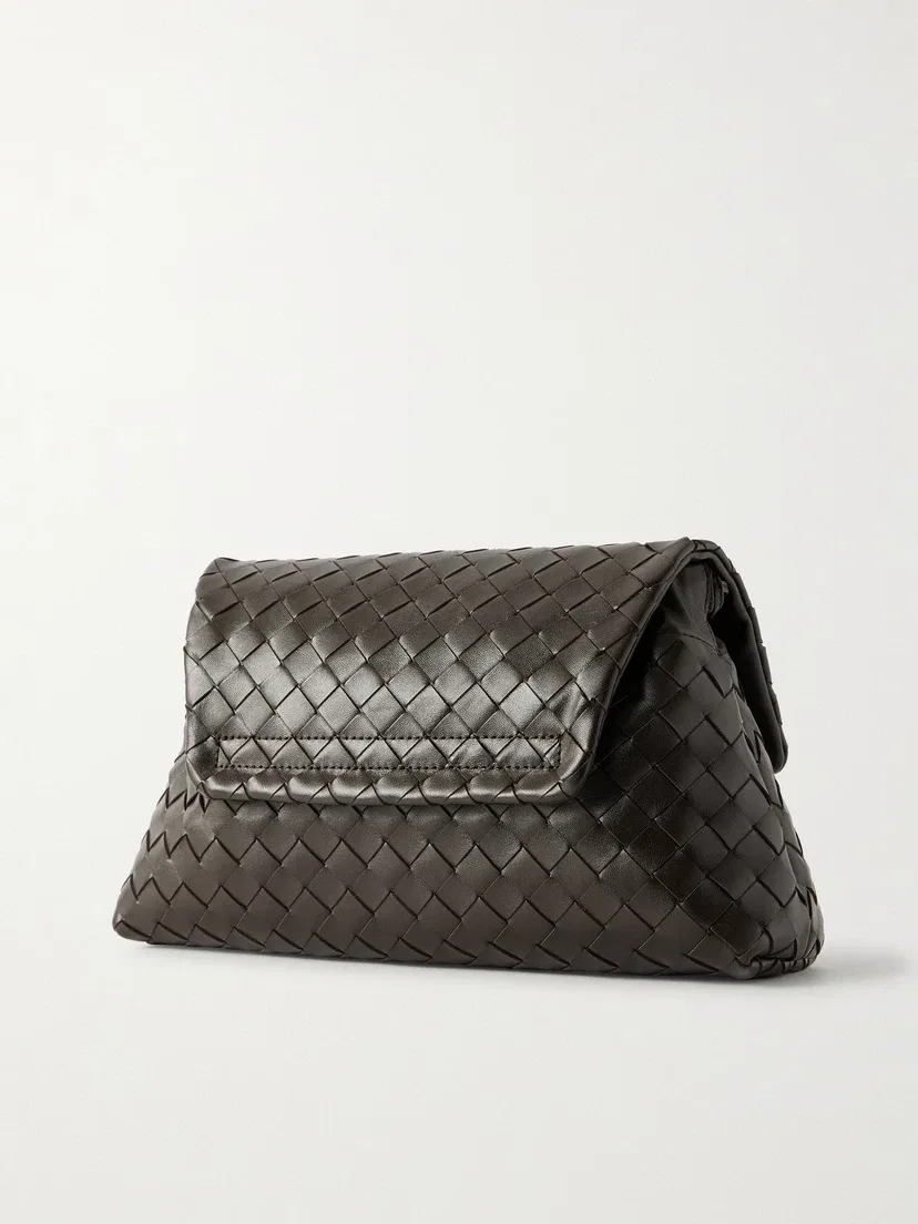Кожаная повседневная сумка через плечо Intrecciato BOTTEGA VENETA, коричневый — фото 4