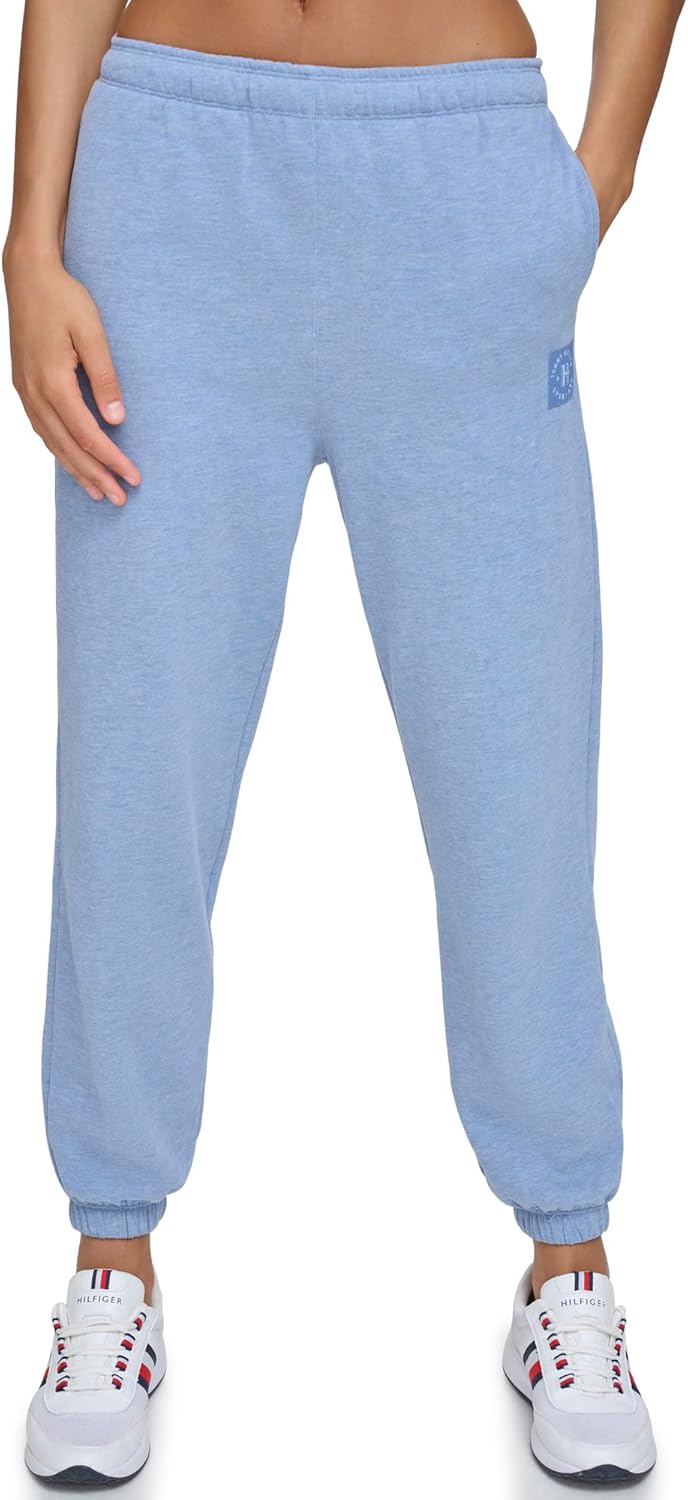 

Женские флисовые джоггеры с монохромной нашивкой-логотипом Tommy Hilfiger, True Blue Heather