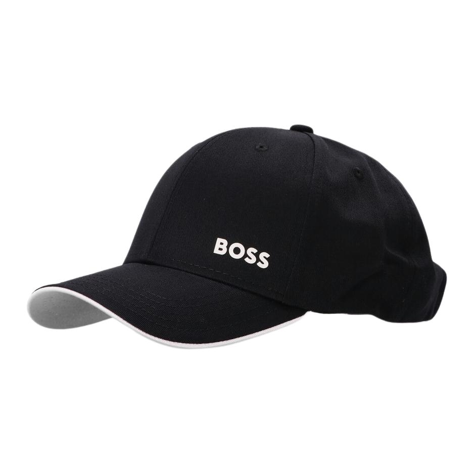

HUGO BOSS Хлопковая твилловая бейсболка мужская черная, Black