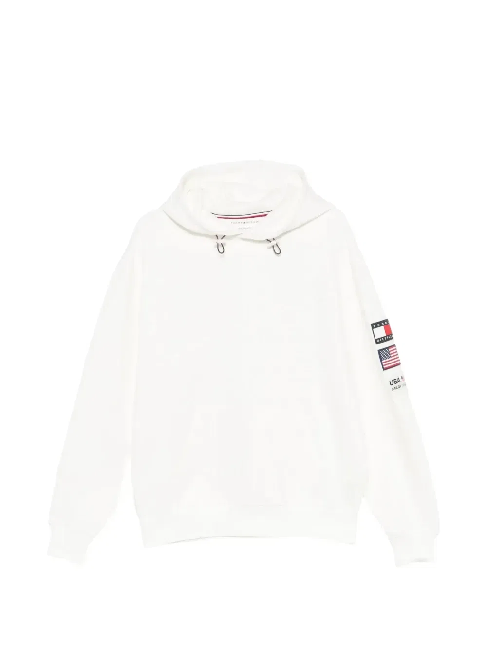 Худи на шнурке с логотипом-нашивкой Tommy Hilfiger, белый
