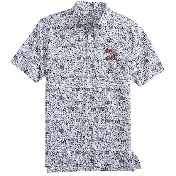 

Мужская черная поло Ohio State Buckeyes Tailgater Johnnie-O