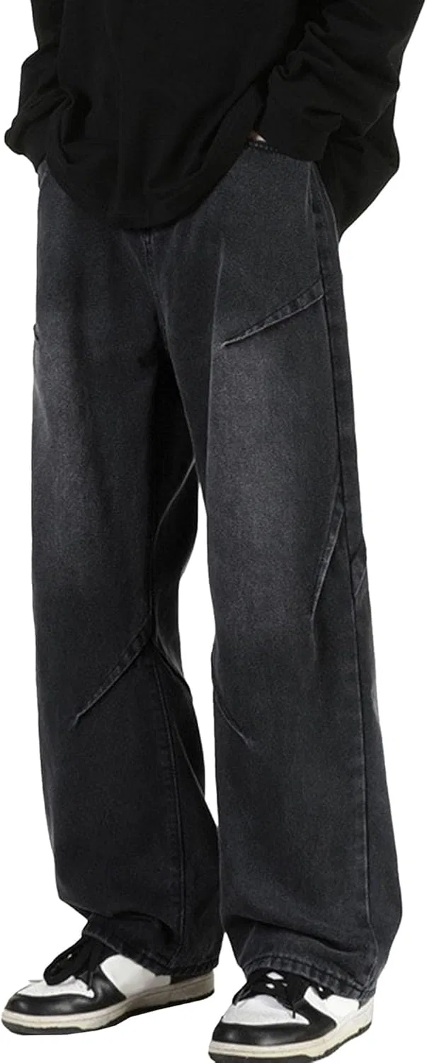 Джинсы свободные, Vintage Streetwear, Black