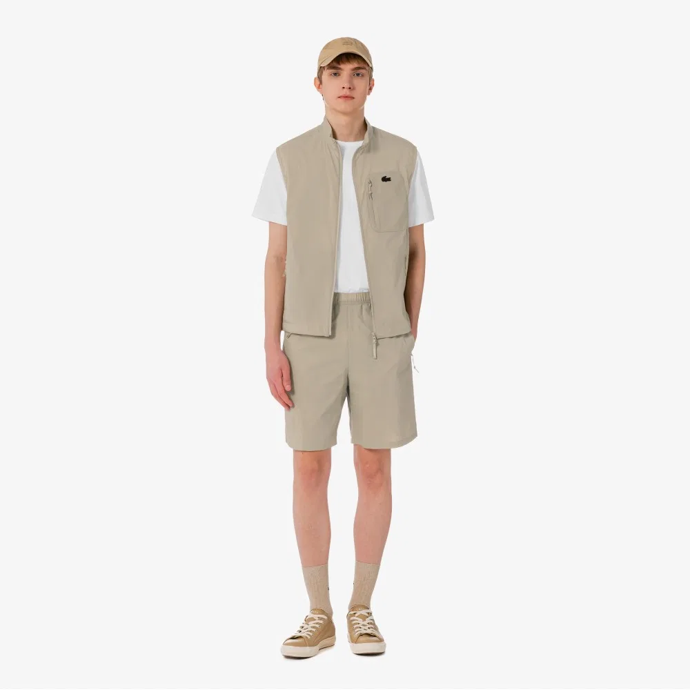 Мужские премиальные тренировочные шорты бежевые от Lacoste — фото 2