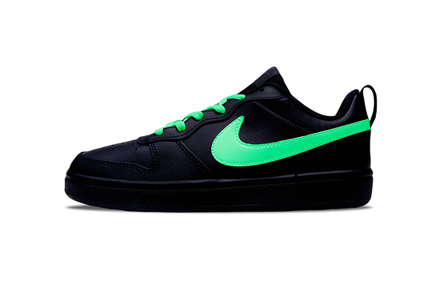 

Кроссовки Nike Court Borough Skateboarding Shoes Women's Low-top Black, черный/зеленый