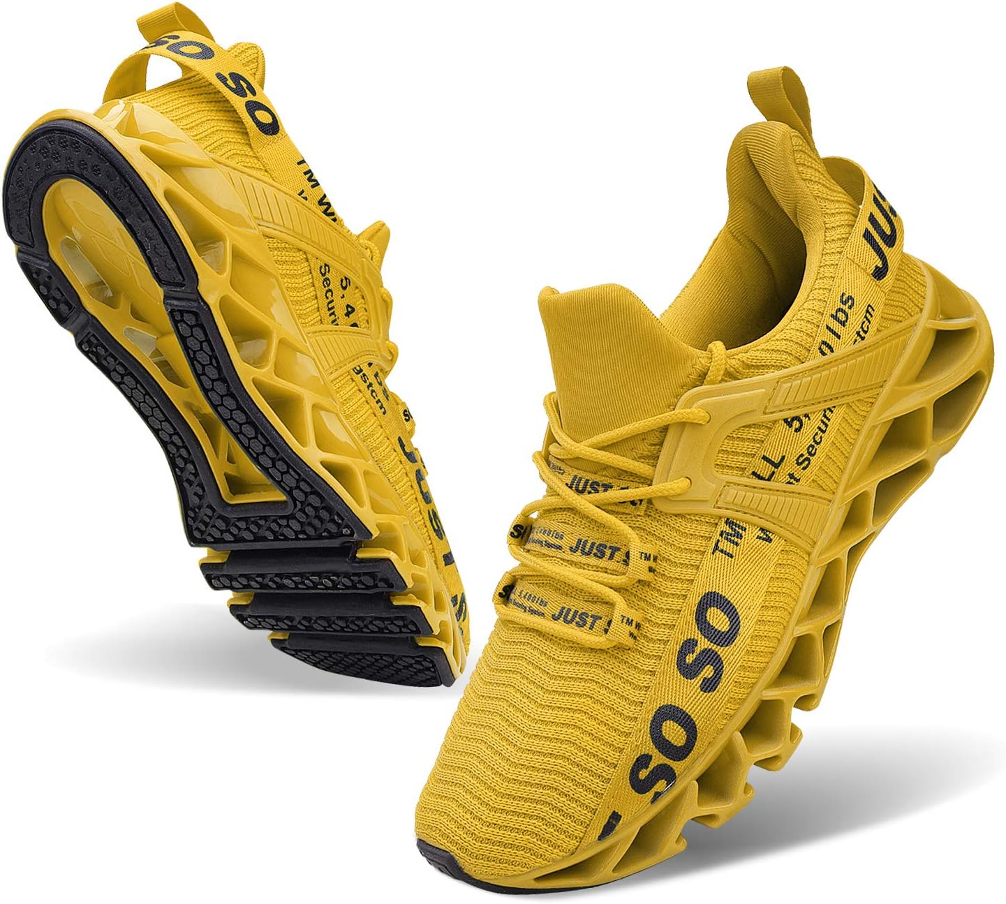 

Мужские дышащие кроссовки WONESION для ходьбы, тенниса и бега, модные кроссовки Blade, желтый