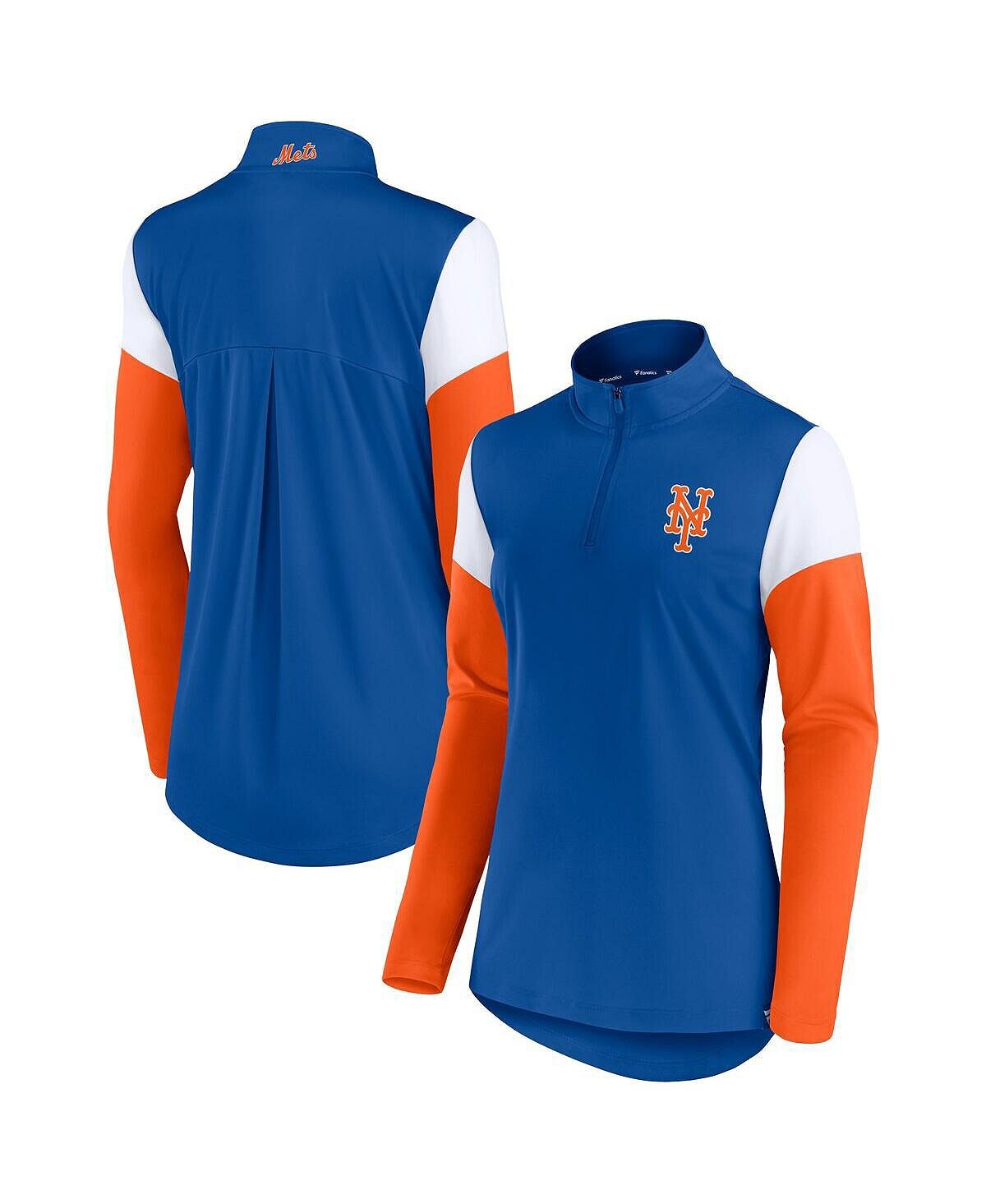 

Женская флисовая куртка с молнией четверть цвета New York Mets Authentic Royal и оранжевого цвета Fanatics, Оранжевый, Женская флисовая куртка с молнией четверть цвета New York Mets Authentic Royal и оранжевого цвета Fanatics