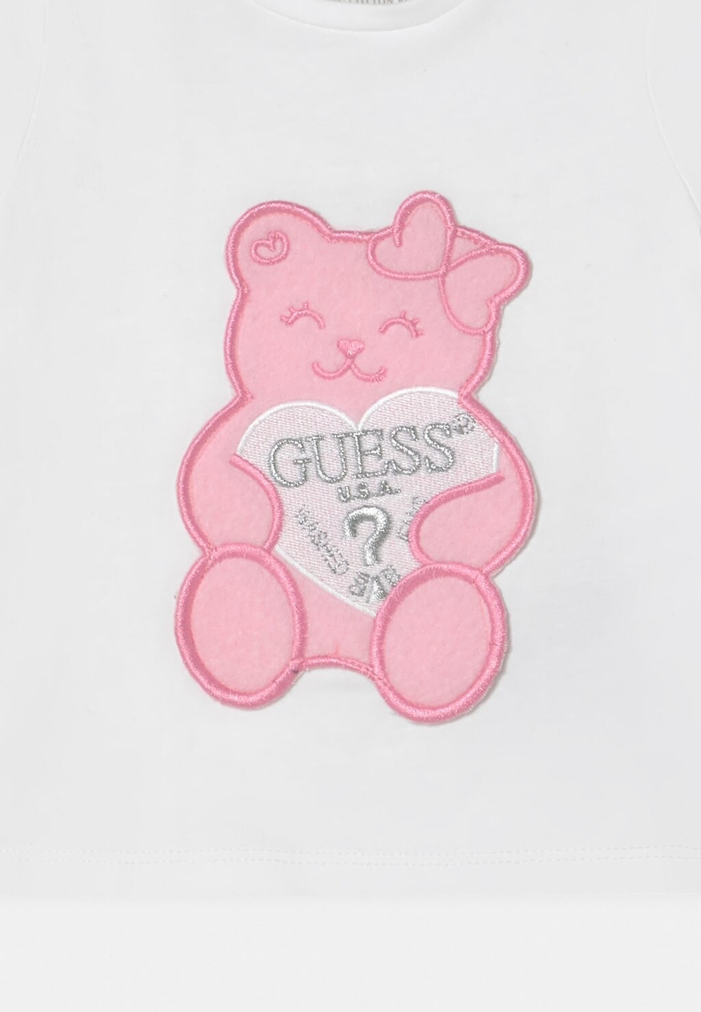 Футболка с принтом Toddler Bear Guess, цвет true white — фото 3