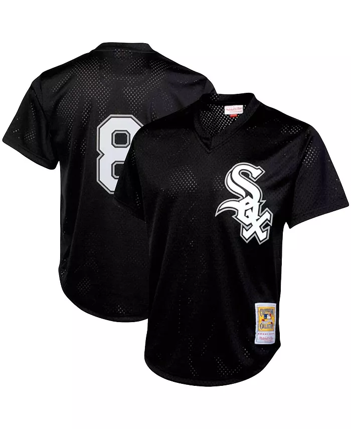 

Мужская бейсбольная тренировочная майка Bo Jackson Black Chicago White Sox из коллекции Cooperstown, размеры Big and Tall, сетчатая Mitchell & Ness