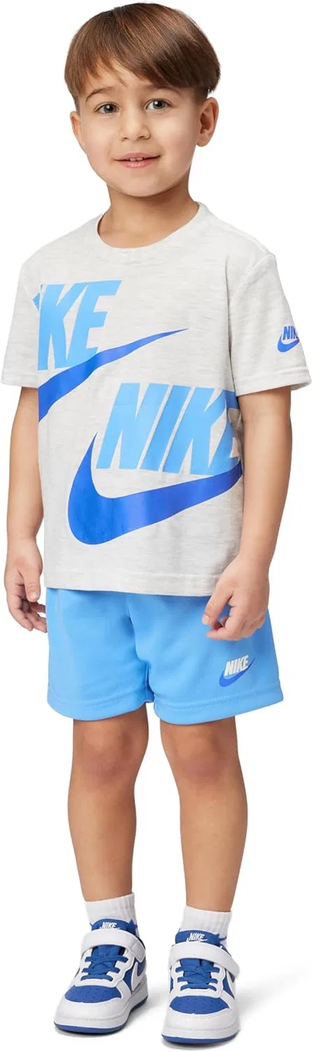 Детский спортивный набор Nike футболка и шорты 2 предмета, University Blue
