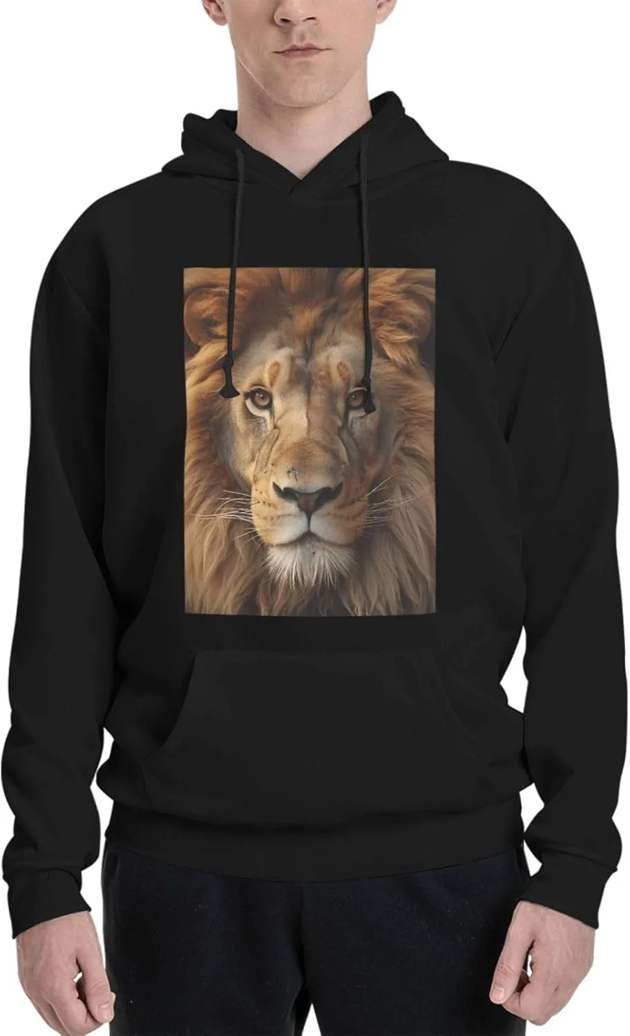 

Мужская флисовая толстовка с капюшоном African Lion Head LKWSCGHM