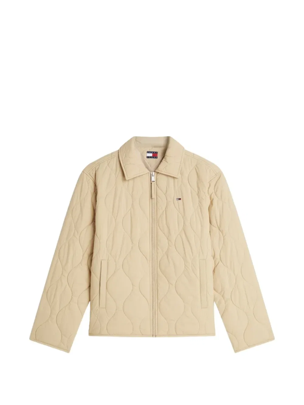 Стеганая куртка с пуховым наполнителем Tommy Hilfiger, бежевый