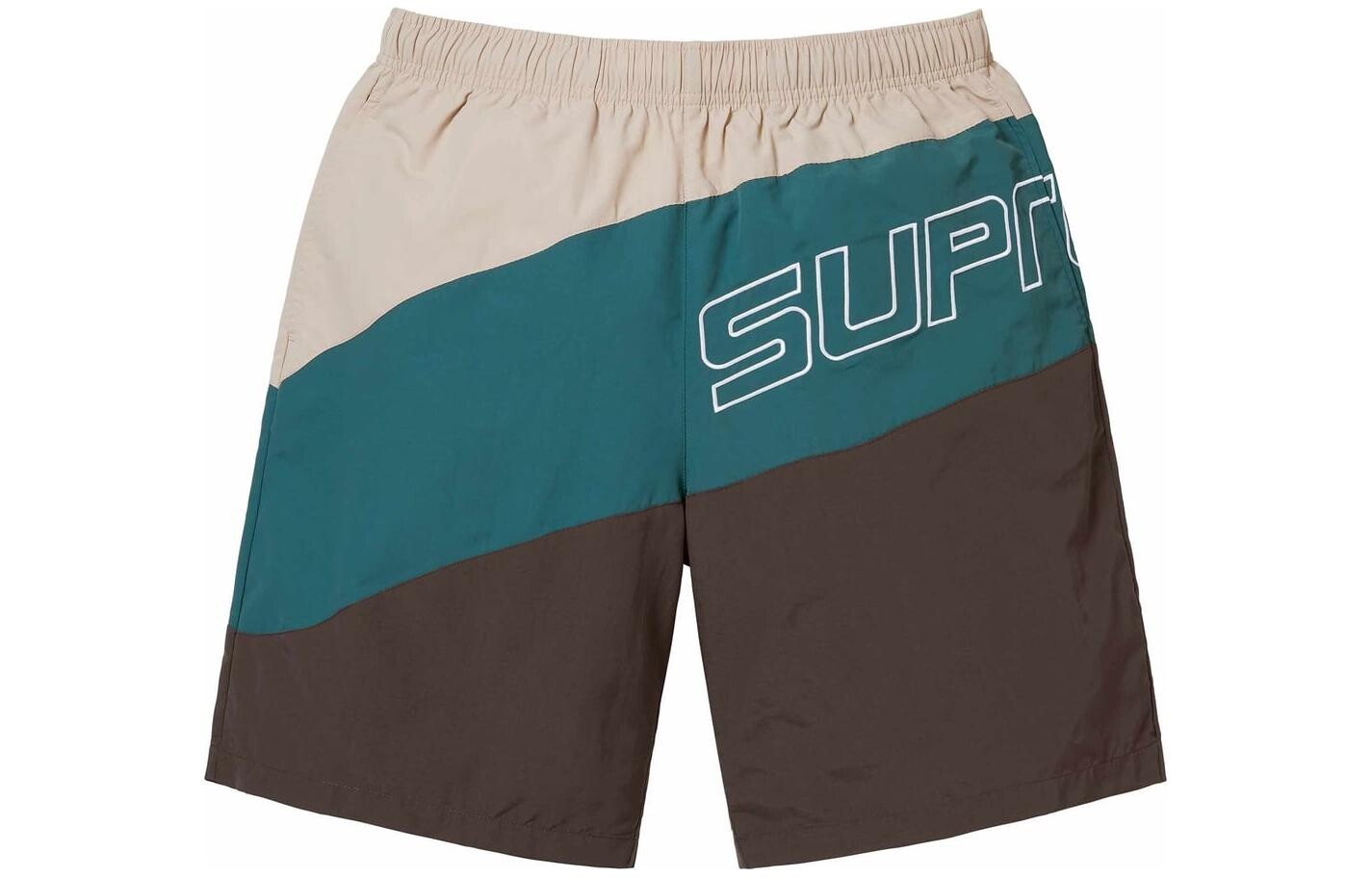 

Шорты Supreme, коричневый / белый / зеленый