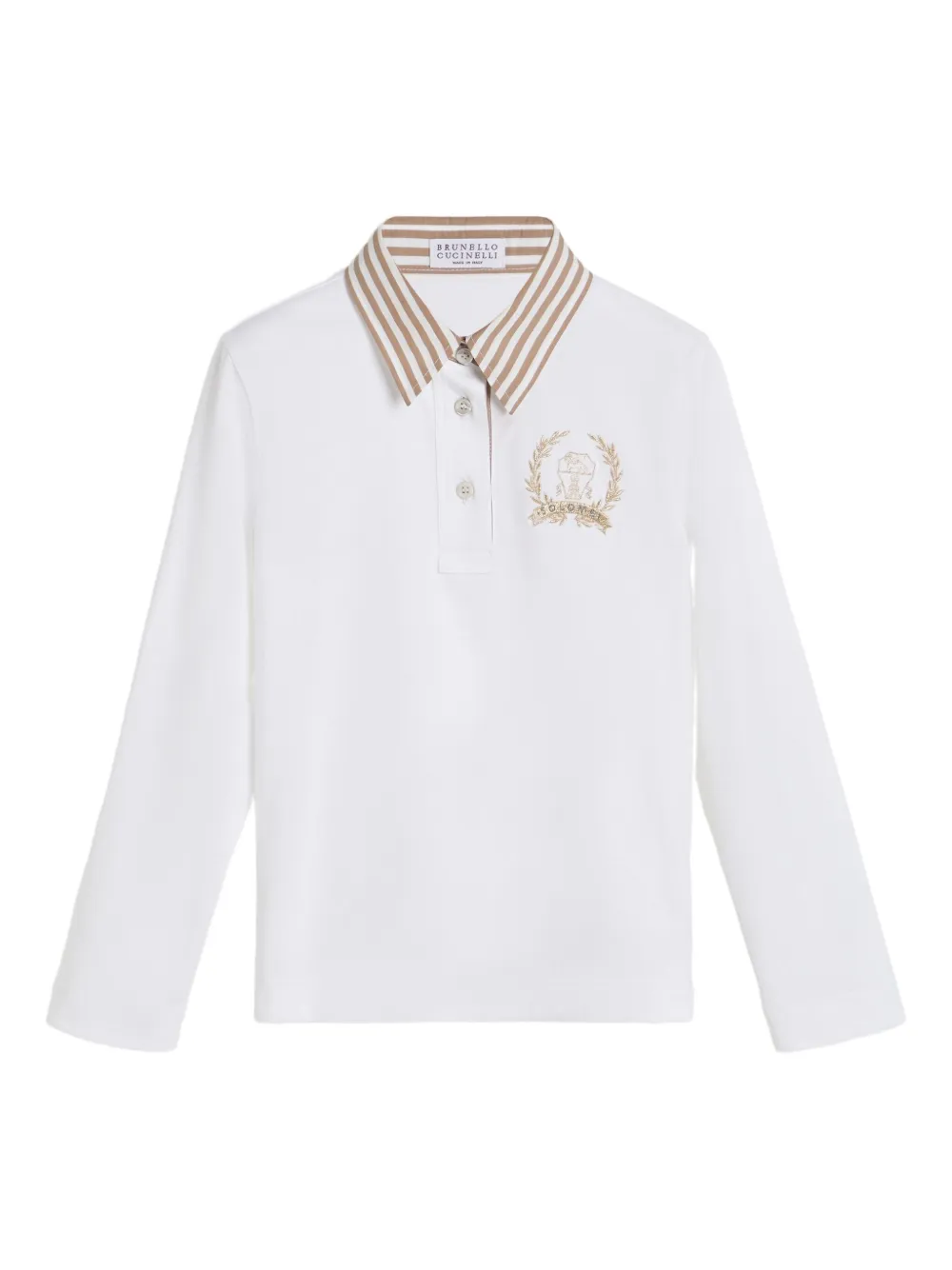 

Рубашка поло из джерси Brunello Cucinelli Kids, белый