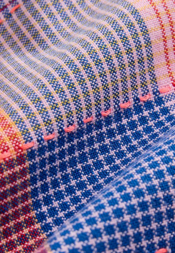 Брюки-Бочонки классического кроя без застежки Next, Bright Pink Multi Check — фото 3