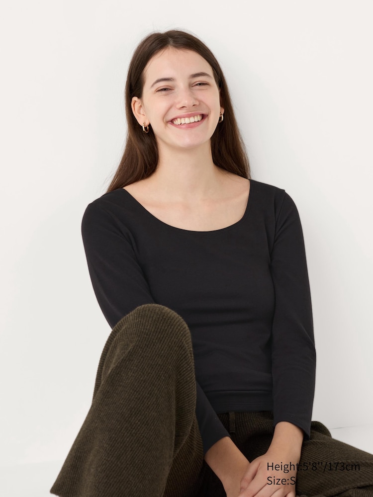 

Лонгслив heattech Uniqlo, черный