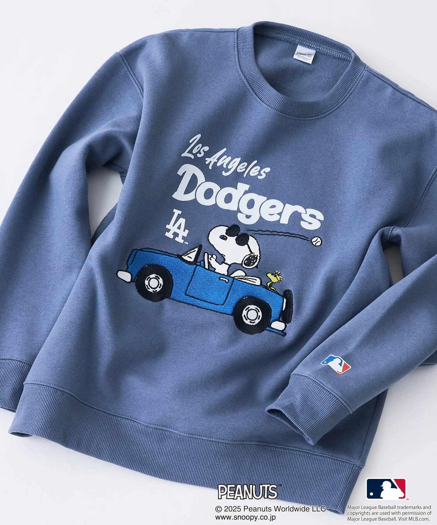 【PEANUTS x MLB】Оригинальный дизайн детской толстовки на флисовой подкладке - детские размеры - изображения персонажей Yankees, Dodgers, Cubs