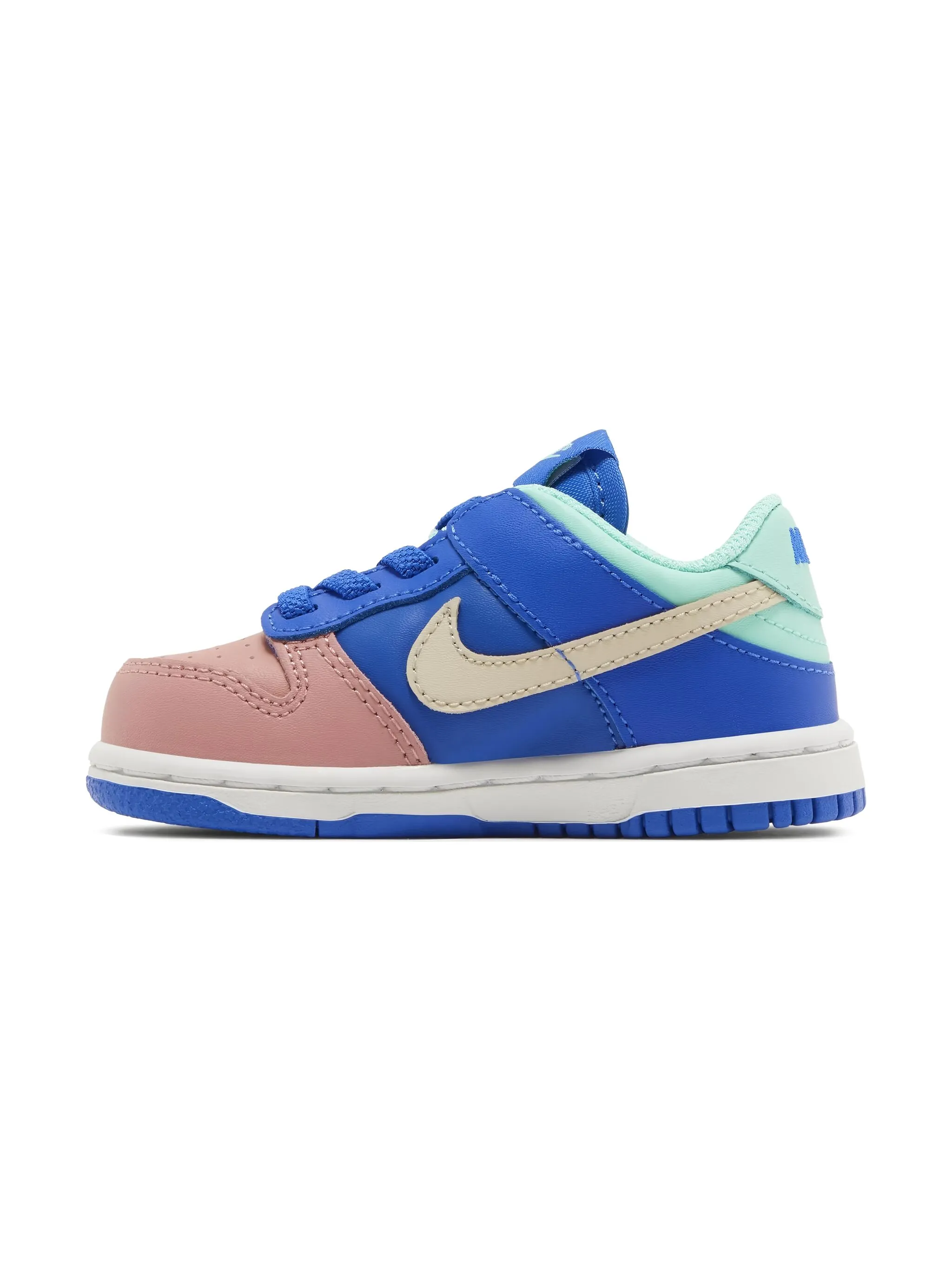 Кроссовки Dunk Low Hyper Royal/Emerald Rise/Red Stardust/Sanddrift Nike Kids, синий — фото 2