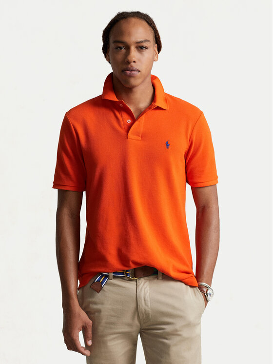 

Рубашка поло облегающего кроя 710795080025 Polo Ralph Lauren, оранжевый
