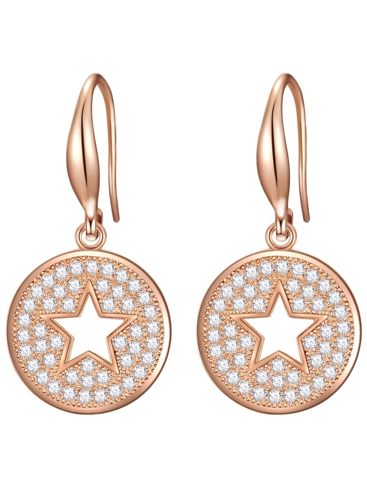 

Lulu & Jane Серьги в форме звезды из латуни цвета розового золота