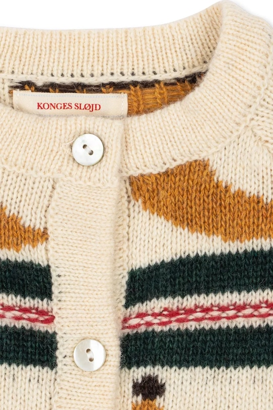 Детский кардиган с добавлением шерсти BILLI KNIT CARDIGAN Konges Sløjd, мультиколор — фото 4