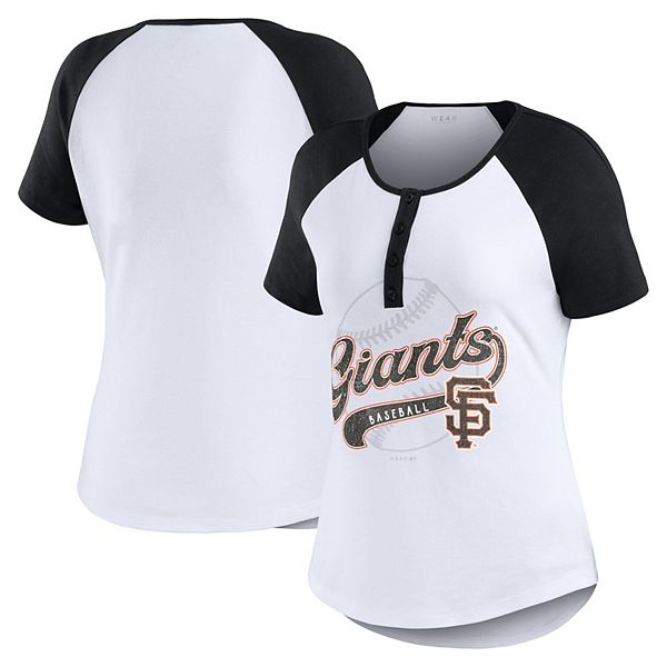 

Женская бело-черная футболка henley raglan san francisco giants Wear By Erin Andrews, Черный, Женская бело-черная футболка henley raglan san francisco giants Wear By Erin Andrews
