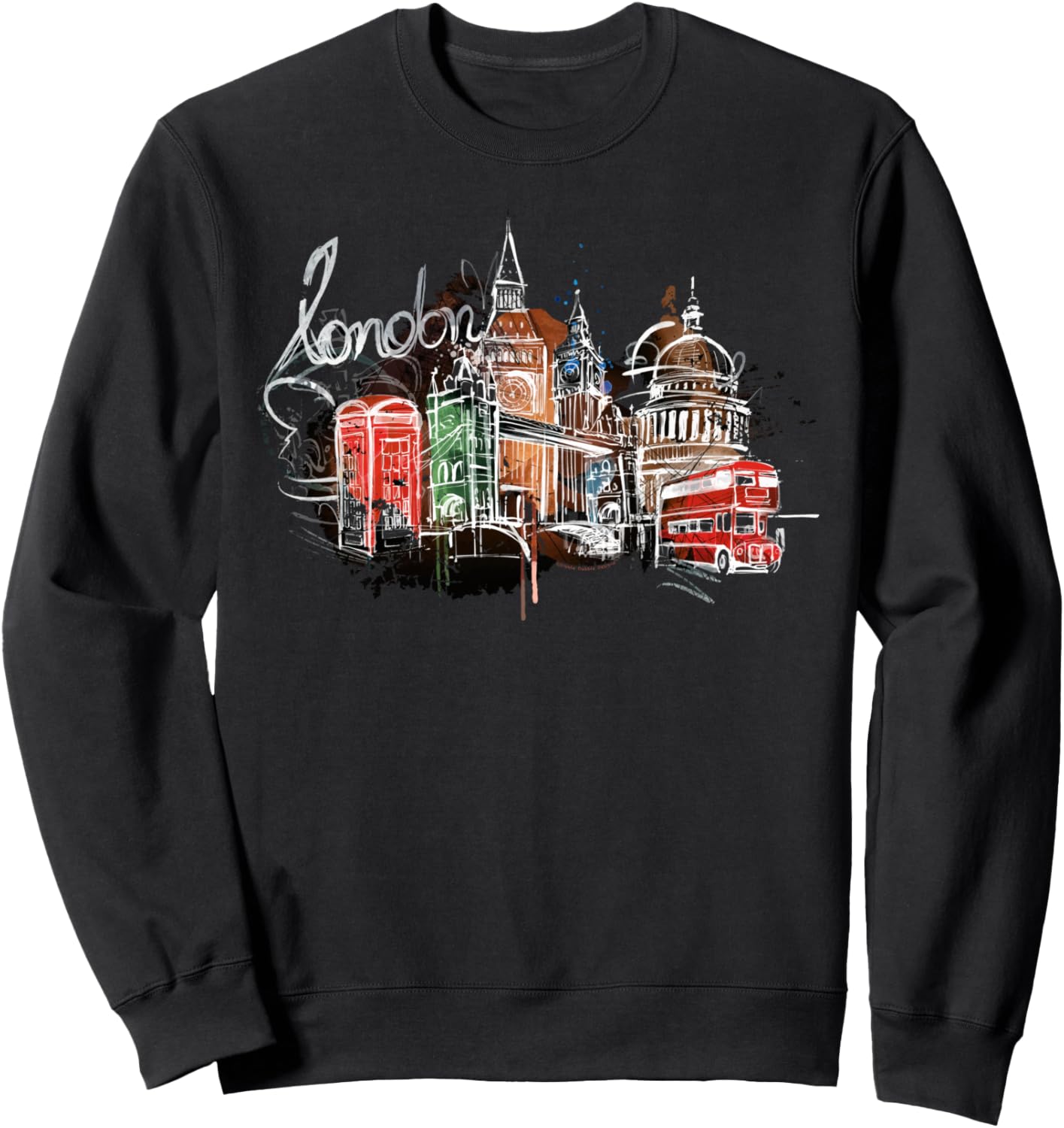 

Толстовка «Прекрасная ночь, Лондон, Англия», черная Dibble Dabble Designs London