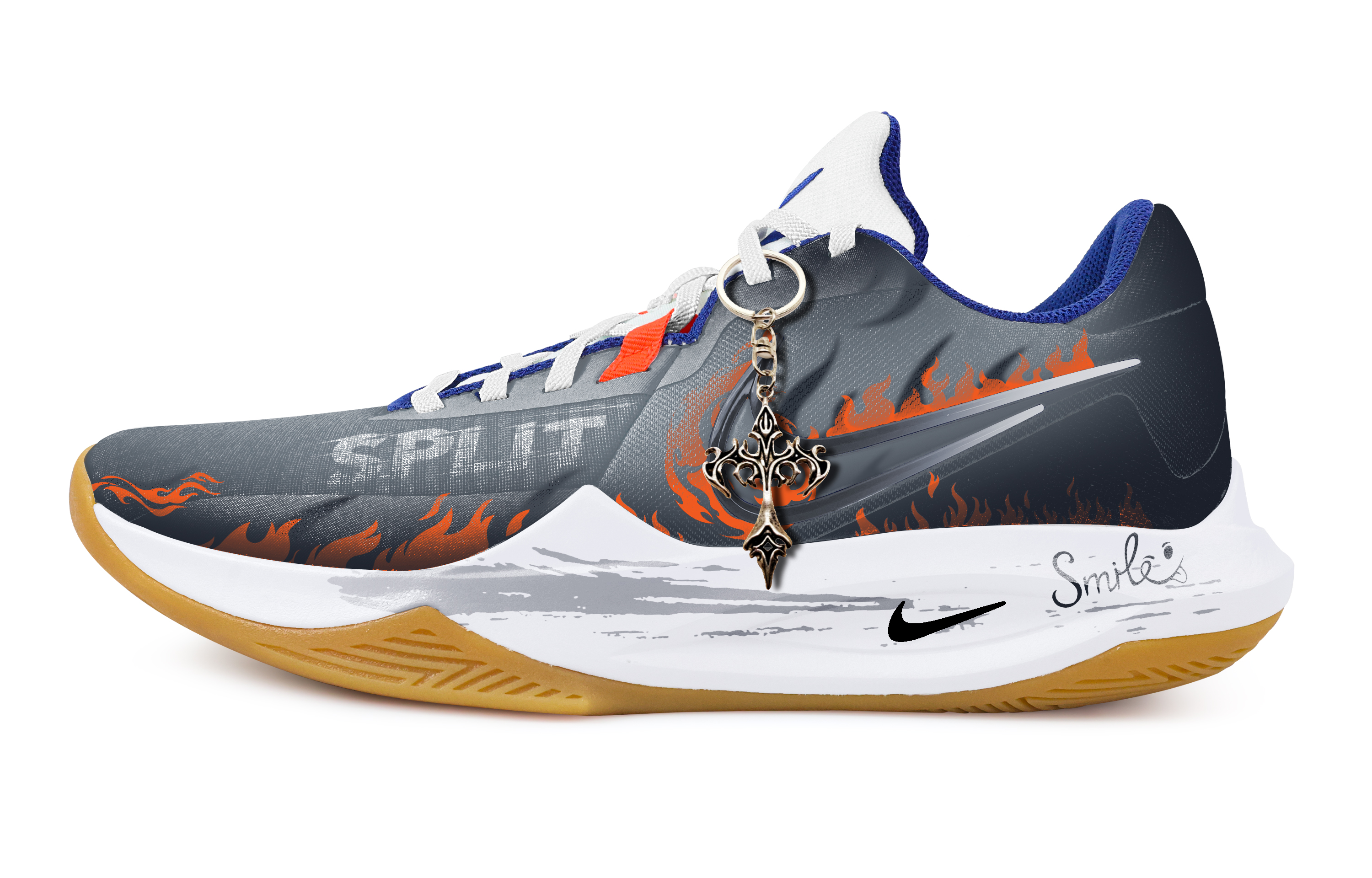 

Nike Баскетбольные кроссовки Precision 6 Jetfire с низким верхом, устойчивые к скольжению, мужские, темно-синие