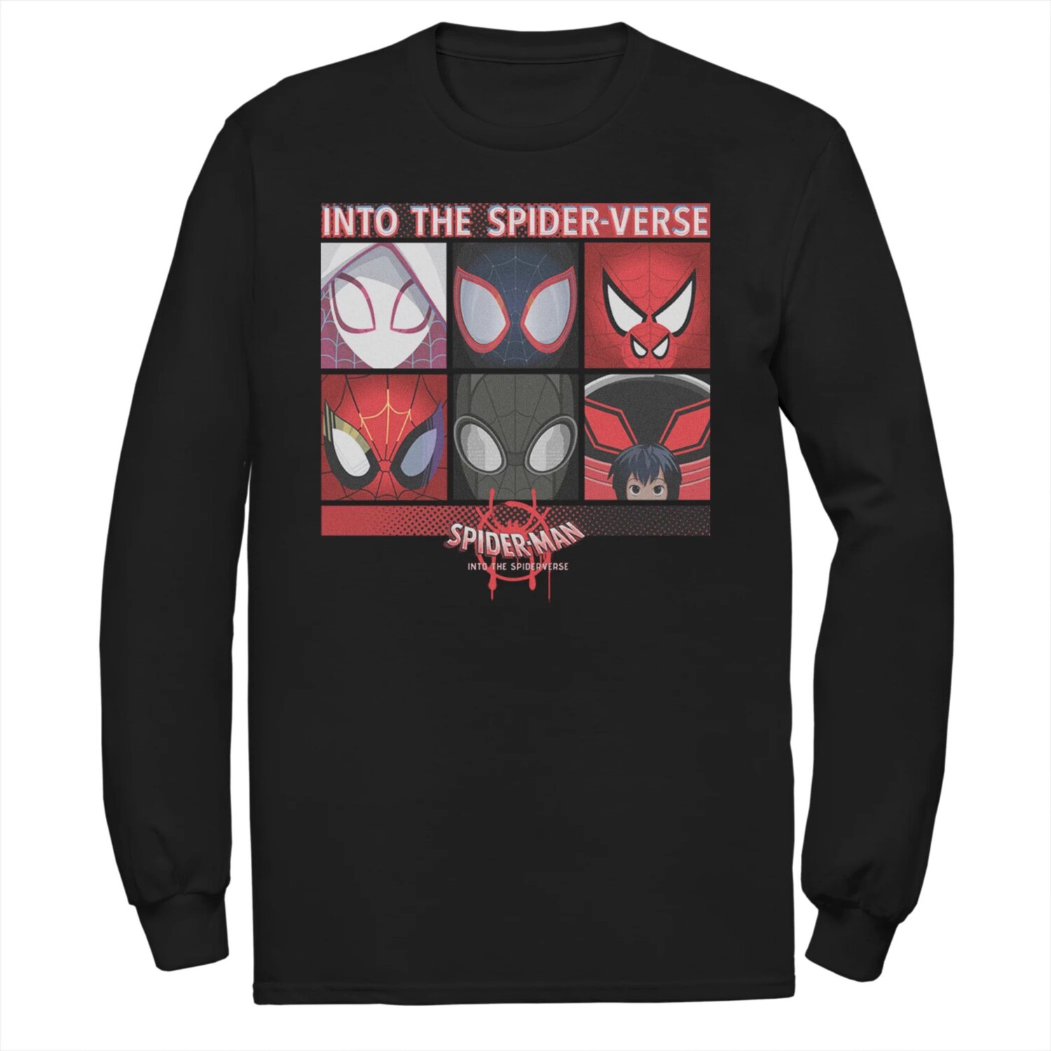 

Мужская футболка Spider-Verse Six Square Licensed Character