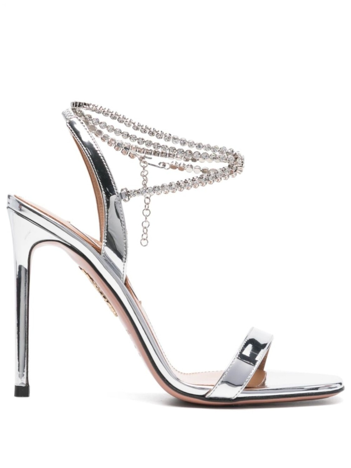 

Босоножки с кристаллами Aquazzura, серебряный