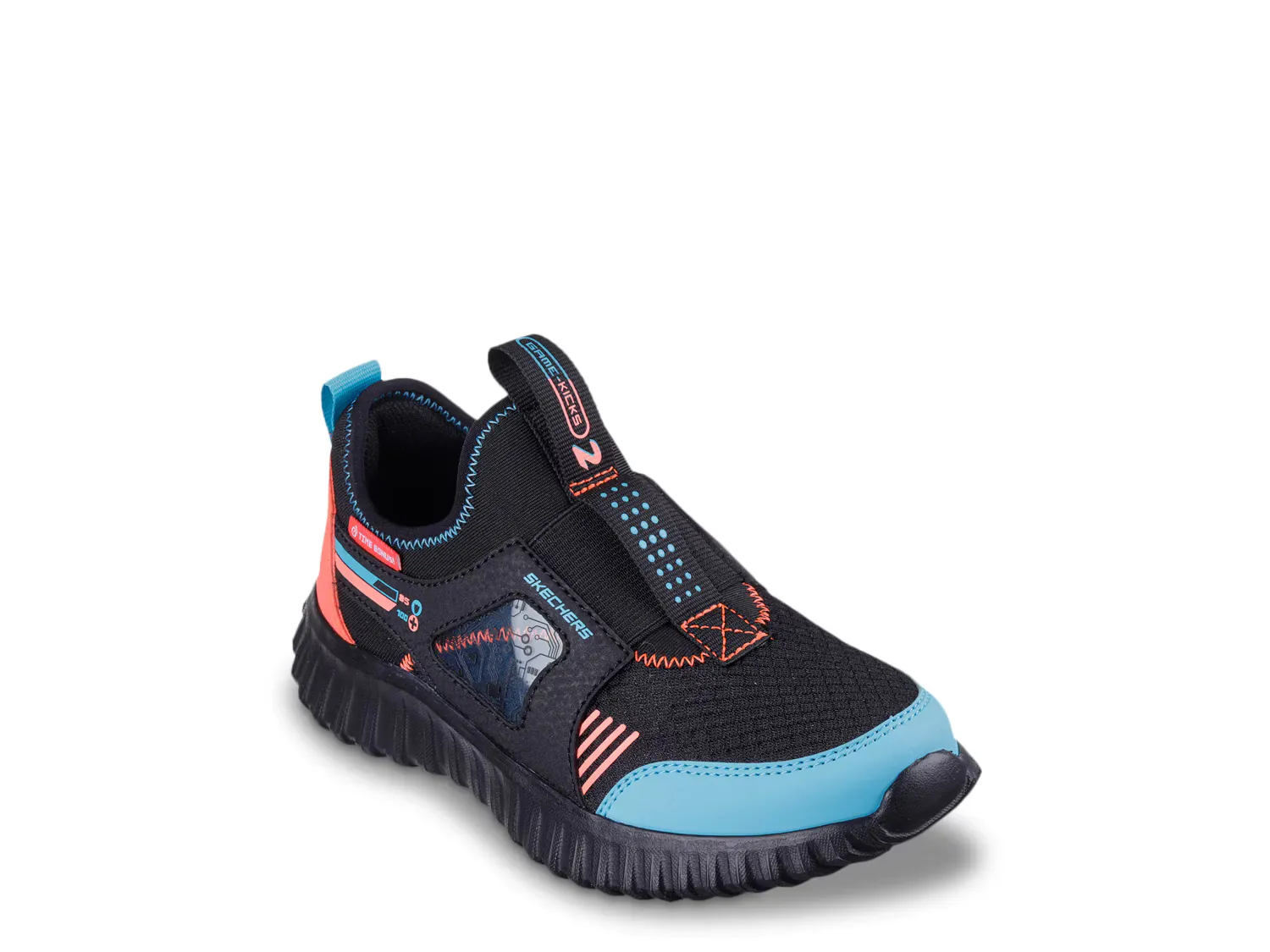 

Кроссовки Depth Charge 2.0 Techno Pointz Slip-On Sneaker Skechers, черный/синий