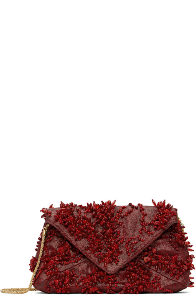 

Красный маленький декорированный конверт-сумка Mattelasse Dries Van Noten