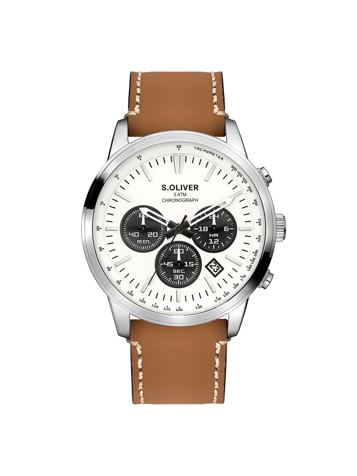 

s.Oliver Классические и элегантные наручные часы коричневого цвета
