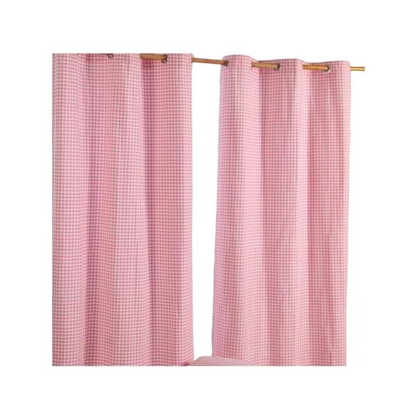 

Штора Homescapesn mit Ösen Gingham im 2 шт, 137x228x228 см цвет rosa/weiß