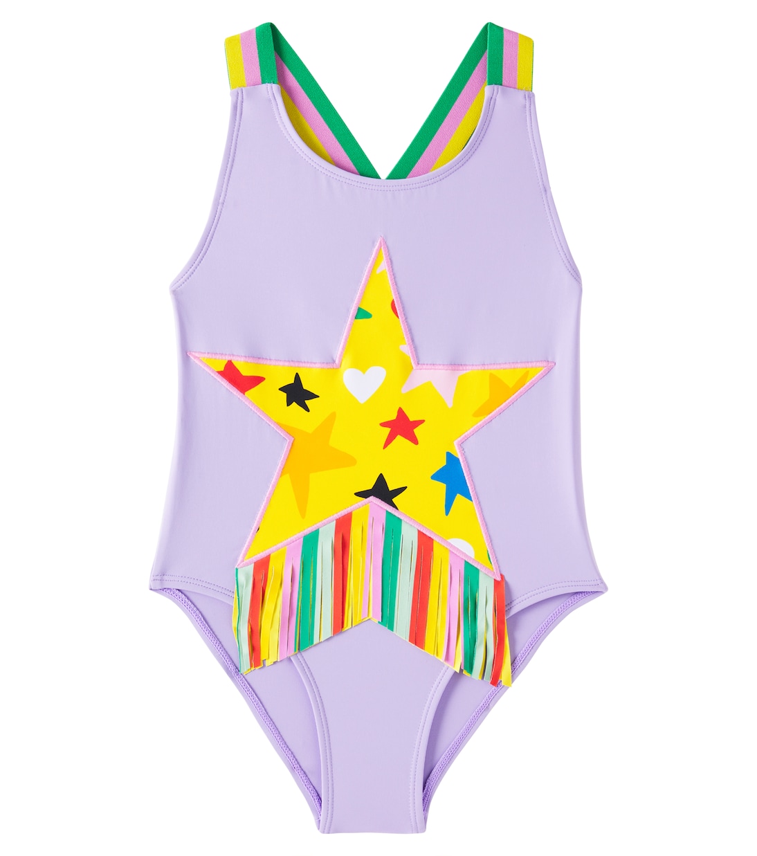 

Печатный купальник Stella McCartney Kids, фиолетовый
