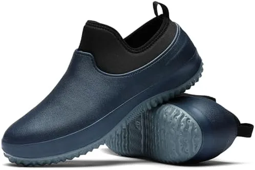 

Мужские водонепроницаемые противоскользящие туфли шеф-повара, обувь для работы с едой на кухне, легкие туфли без шнурков, подходящие для кемпинга и работы в саду LETCLOCOM, синий