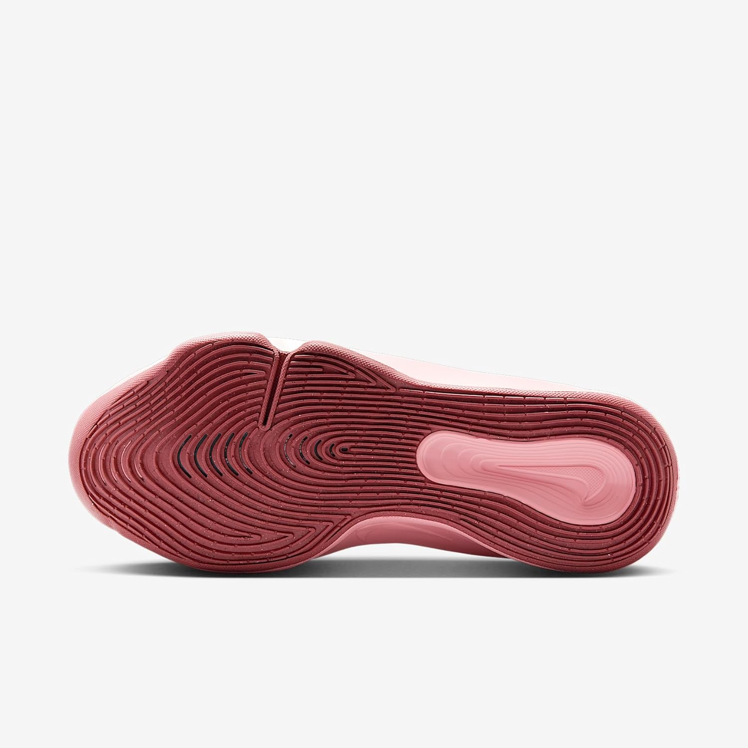 Баскетбольные кроссовки Nike GT Hustle 3 (красная звездная пыль/серебристый металлик/розовый оттенок/бледно-слоновая кость) — фото 2