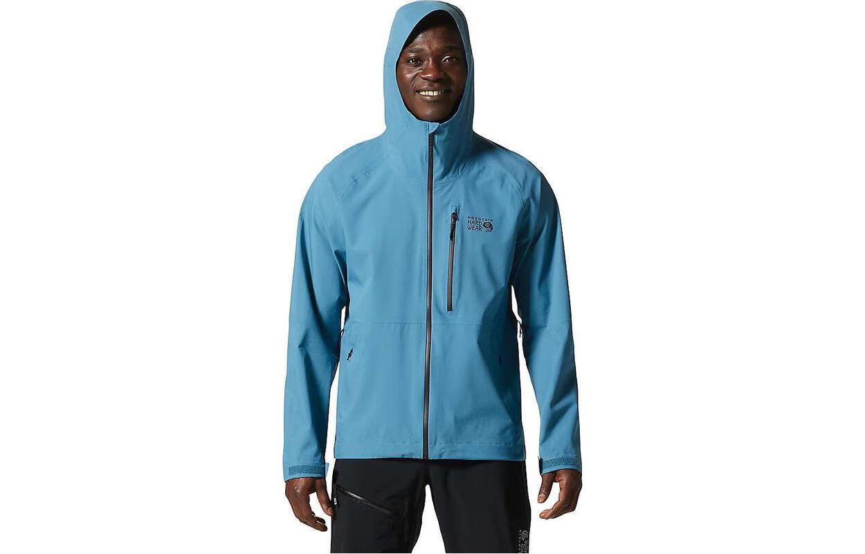 

MOUNTAIN HARDWEAR Мужская водонепроницаемая дышащая сверхлегкая ветровка, Inner Sea Blue