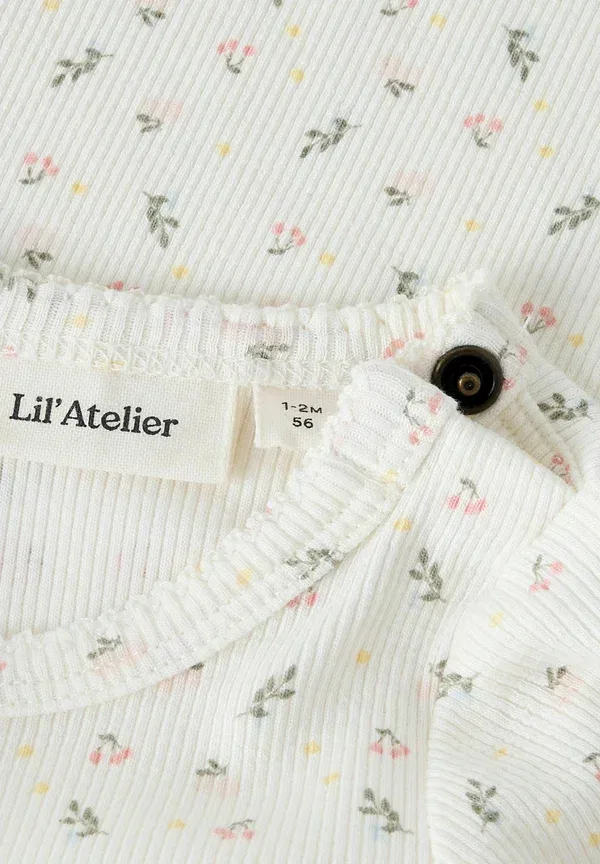 Ромпер принтованный Lil' Atelier, цвет кокосовое молоко — фото 3