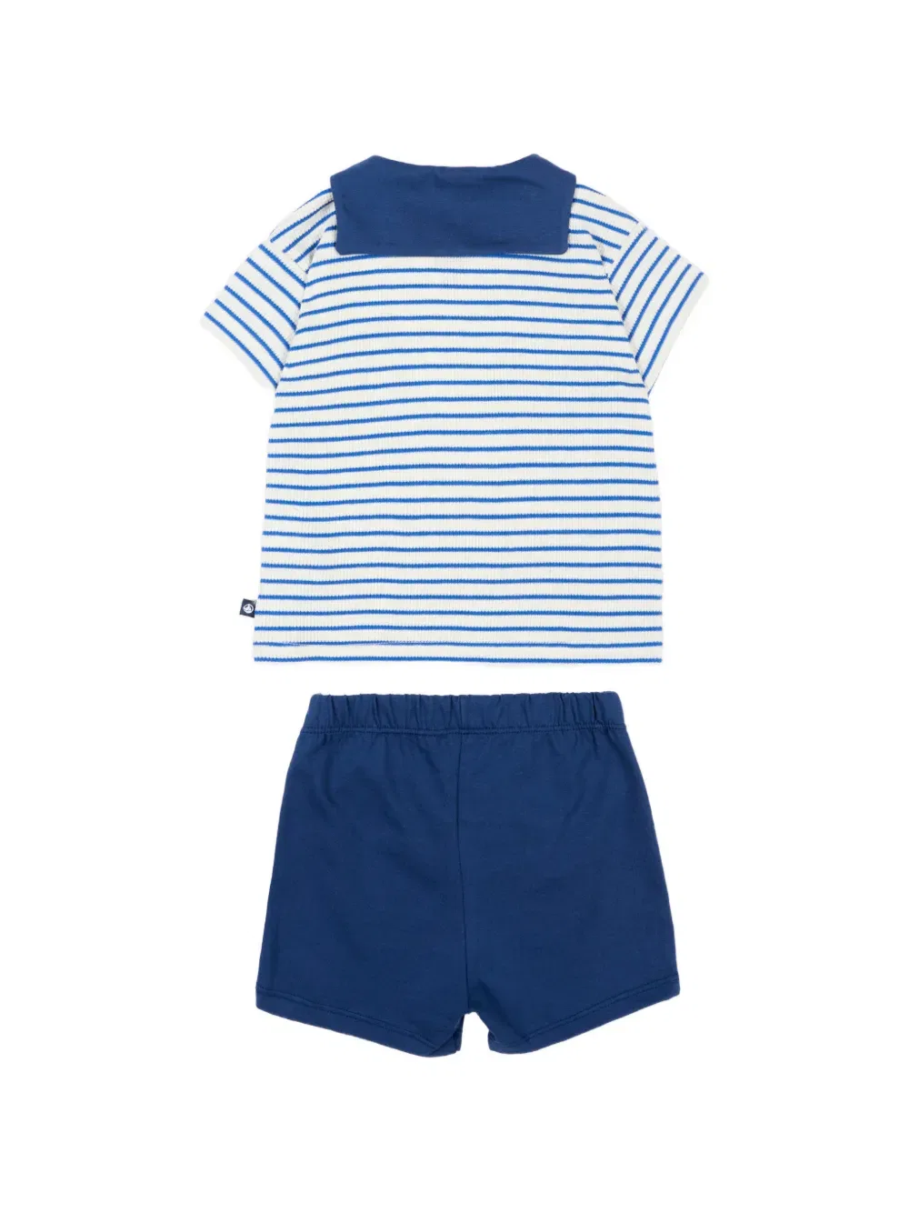 Комплект из футболки и шорт (два предмета) Petit Bateau, синий — фото 2