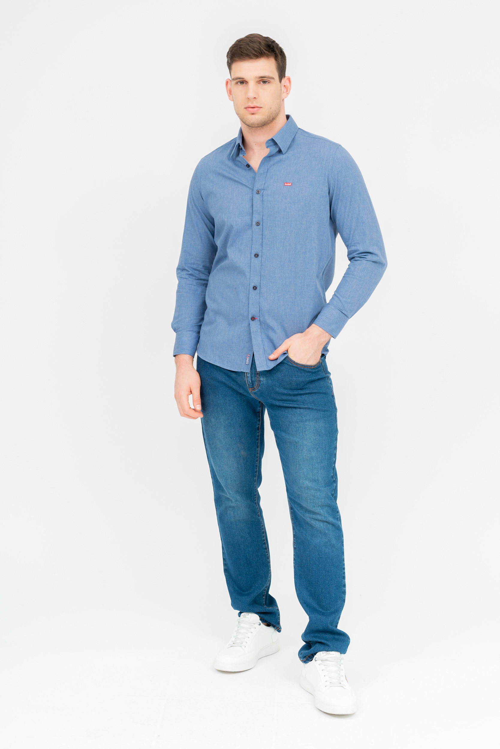 

Рубашка MODERN FIT Budmil, цвет farmerkék