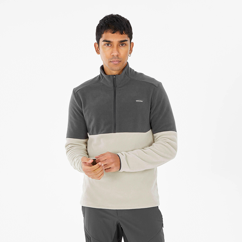 

Мужская флисовая куртка для походов Quechua MH500 бежевая